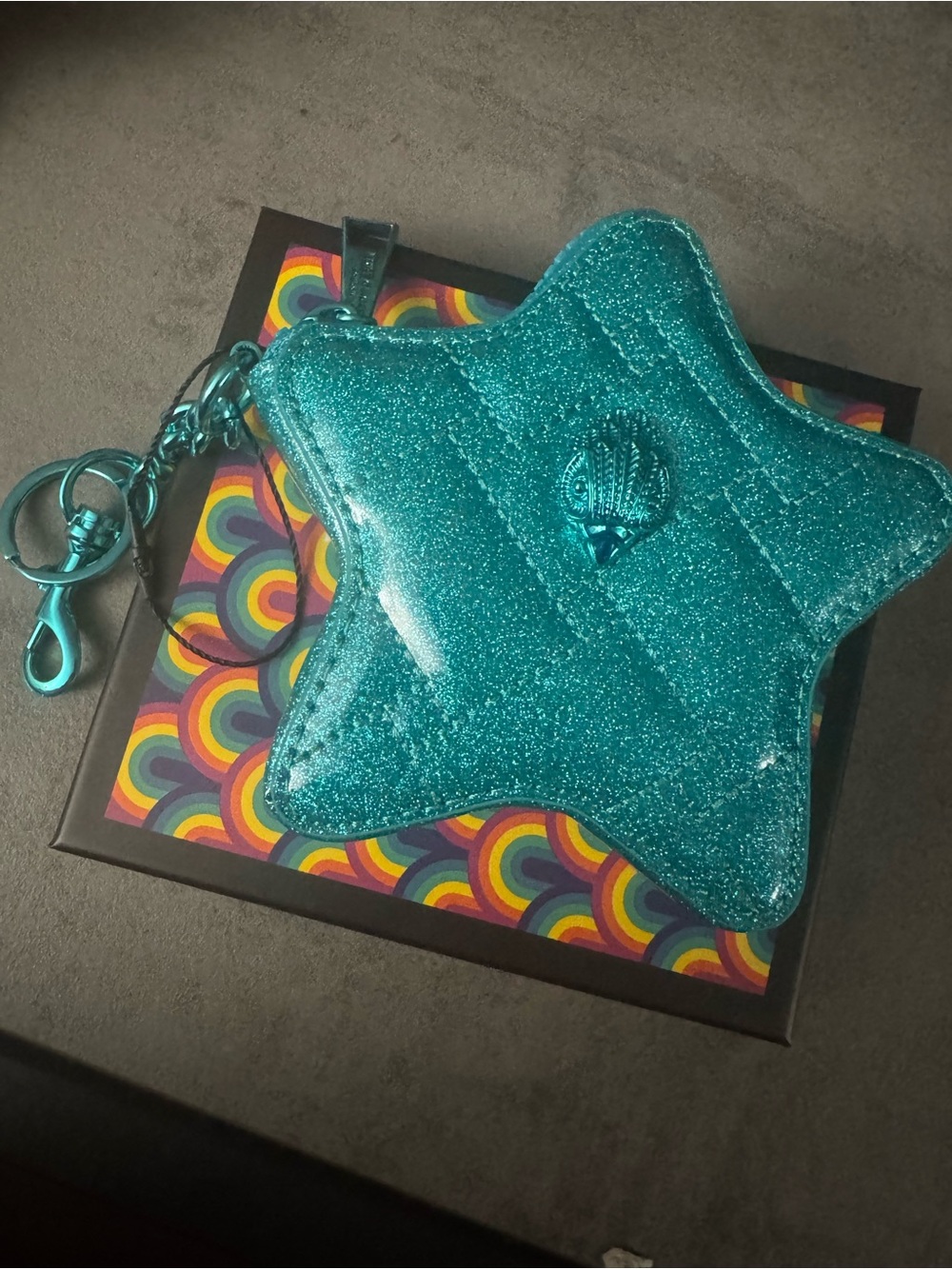 Kurt Geiger London Kensington Star Bag Charm - NIB  - Teal
